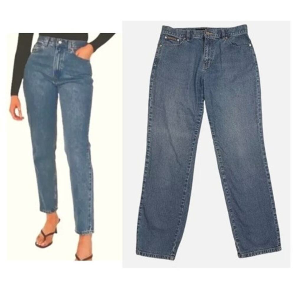 Y2k Calvin Klein Jeans Womens Sz 10 Blue‎ Denim Mom Classic High Rise Tapered